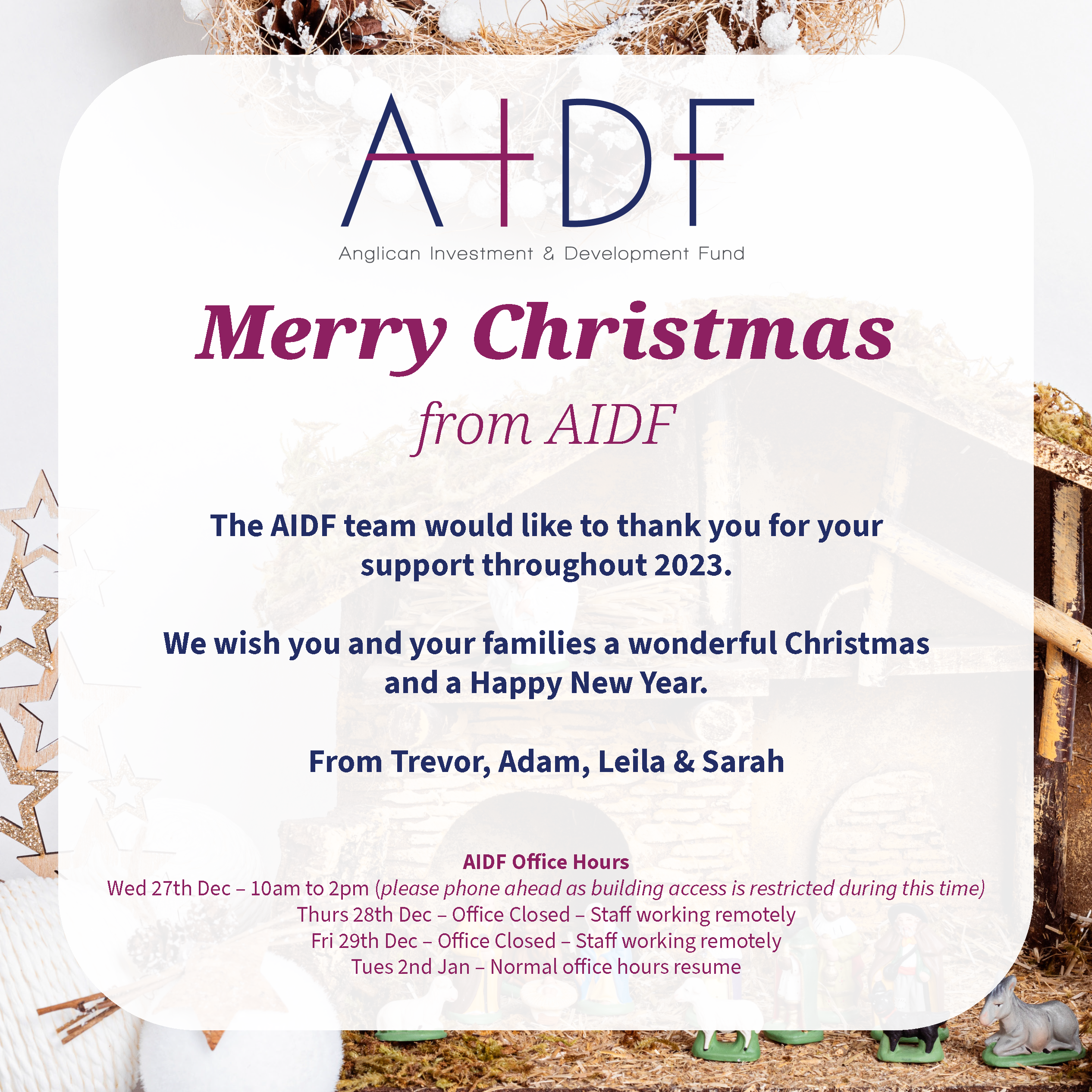 Merry Christmas from AIDF!